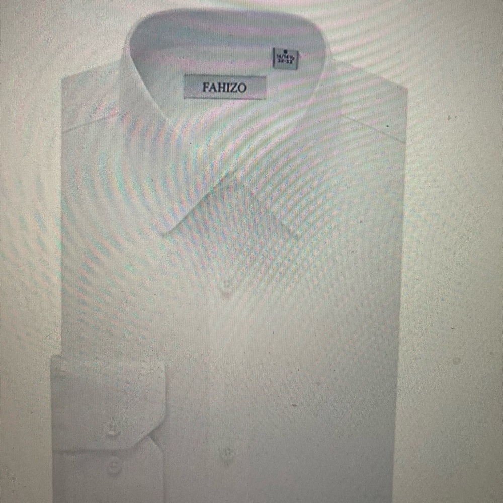 NWOT MEN’S WHITE DRESS SHIRT: NEW - 16 - 16 1/2